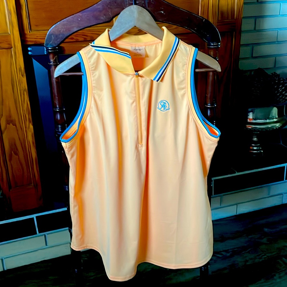 GOLF SHIRT XL brand new, peach, black and sky blue